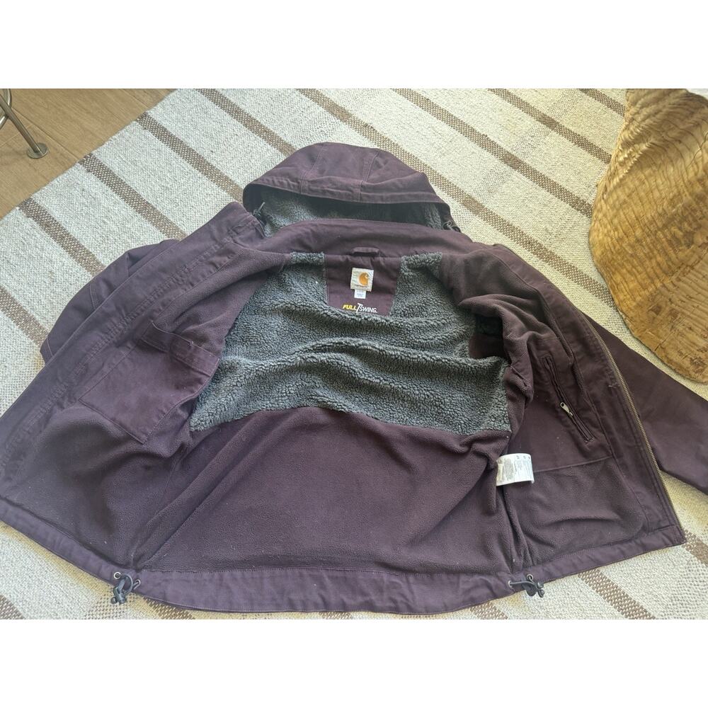Carhartt Full Swing Caldwell Jacket Insulated Women’s Small 4/6 Purple Hood Line - Picture 6 of 9